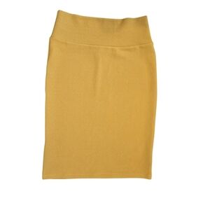 Elegant Mustard Pencil Skirt